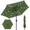 Best Choice Products 7.5ft Outdoor Solar Patio Umbrella for Deck, Pool w/ Tilt, Crank, LED Lights